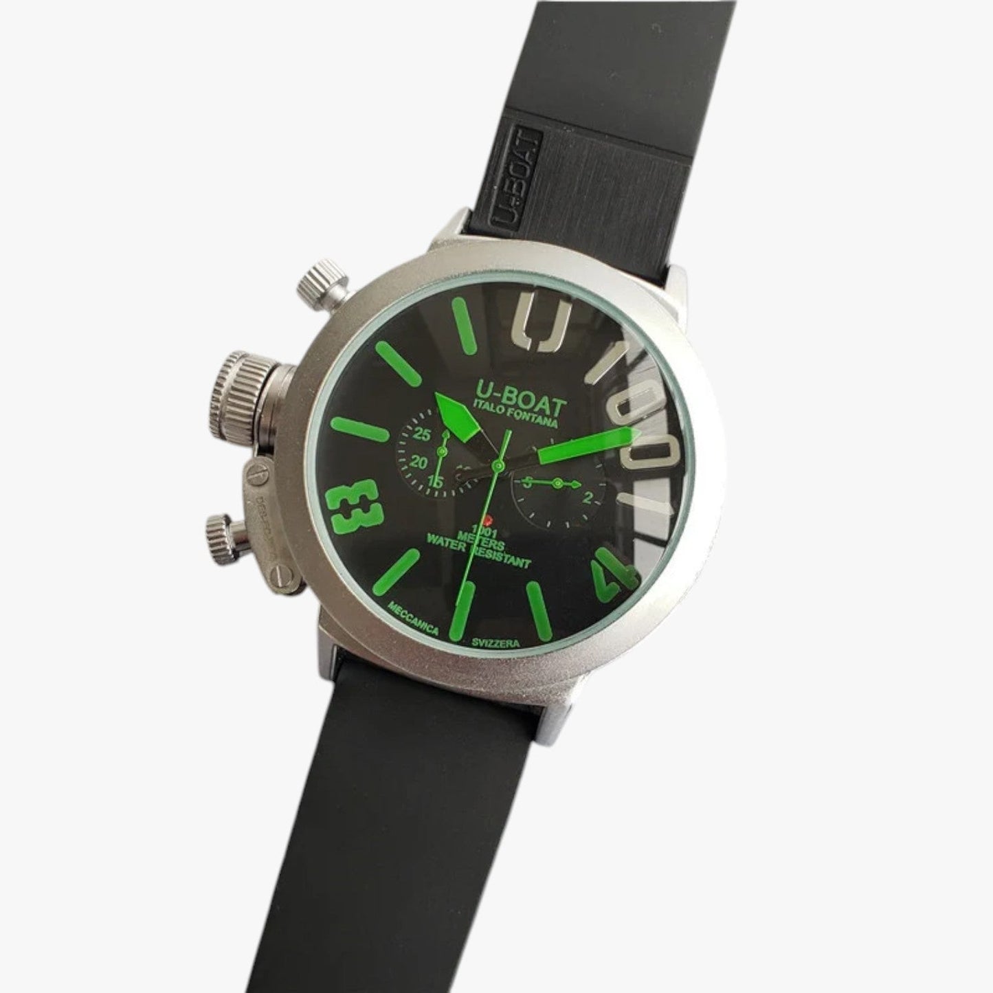 Kian | Sportuhr aus Edelstahl mit Silikonarmband