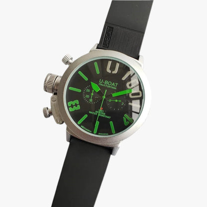 Kian | Sportuhr aus Edelstahl mit Silikonarmband