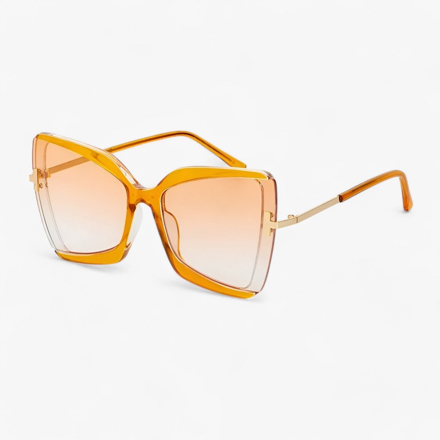 Andrea | Katzenaugen-Sonnenbrille mit T-Rahmen - gewagter Stil, lebendige Farben