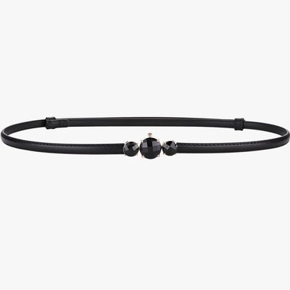 Caesy | Schmale Taille aus echtem Leder - Verstellbare Eleganz