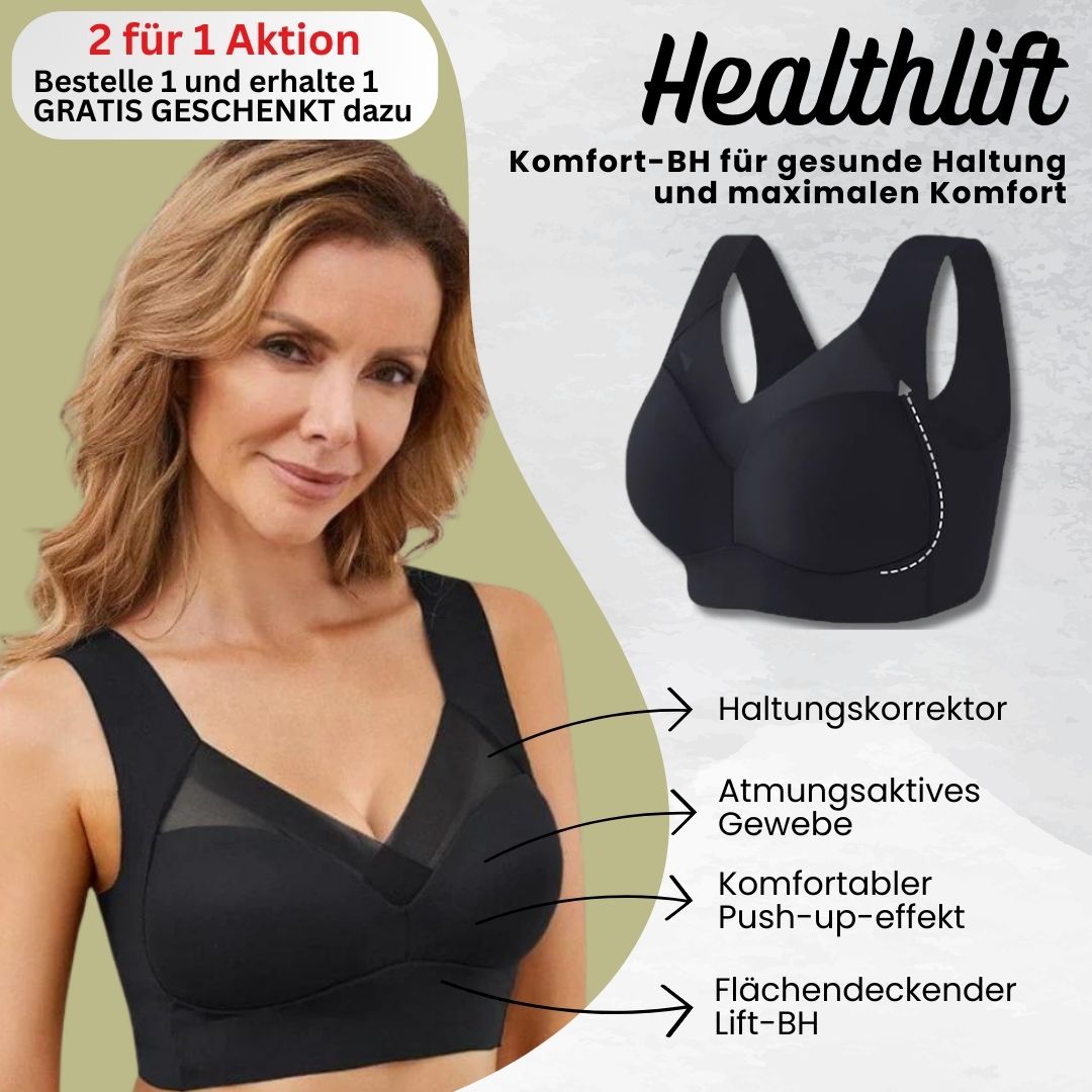 Healthlift: bügelloser Komfort-BH für bessere Haltung - Aktion: 1 + 1 GRATIS