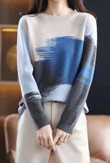 Trendiger Damen Pullover mit Farbverlauf – Amaris