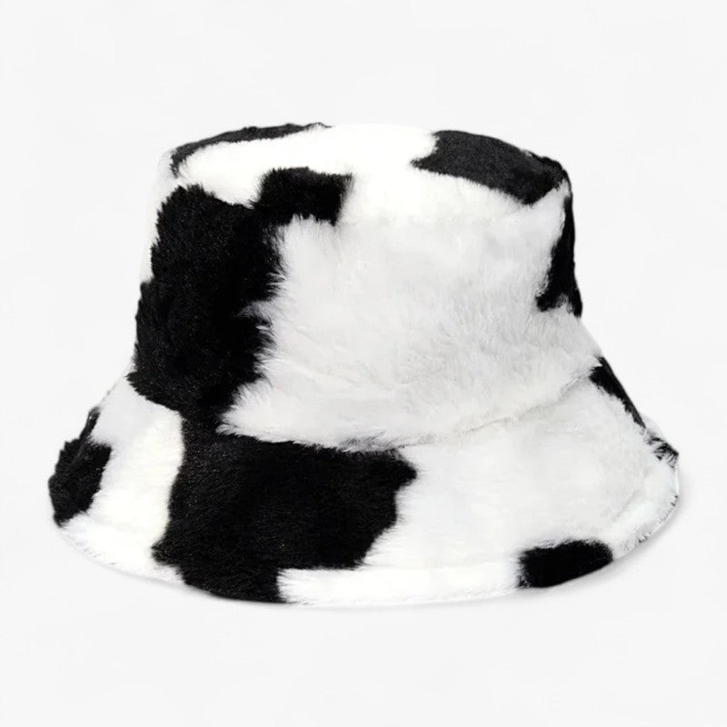 Jasmijn - Winterkappe mit Leopardenmuster aus Kunstpelz