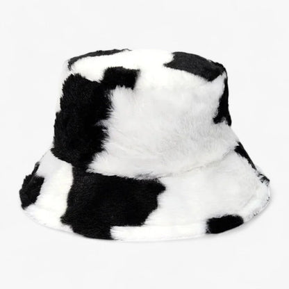 Jasmijn - Winterkappe mit Leopardenmuster aus Kunstpelz