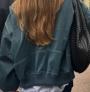 Schicke Damen-Kunstlederjacke