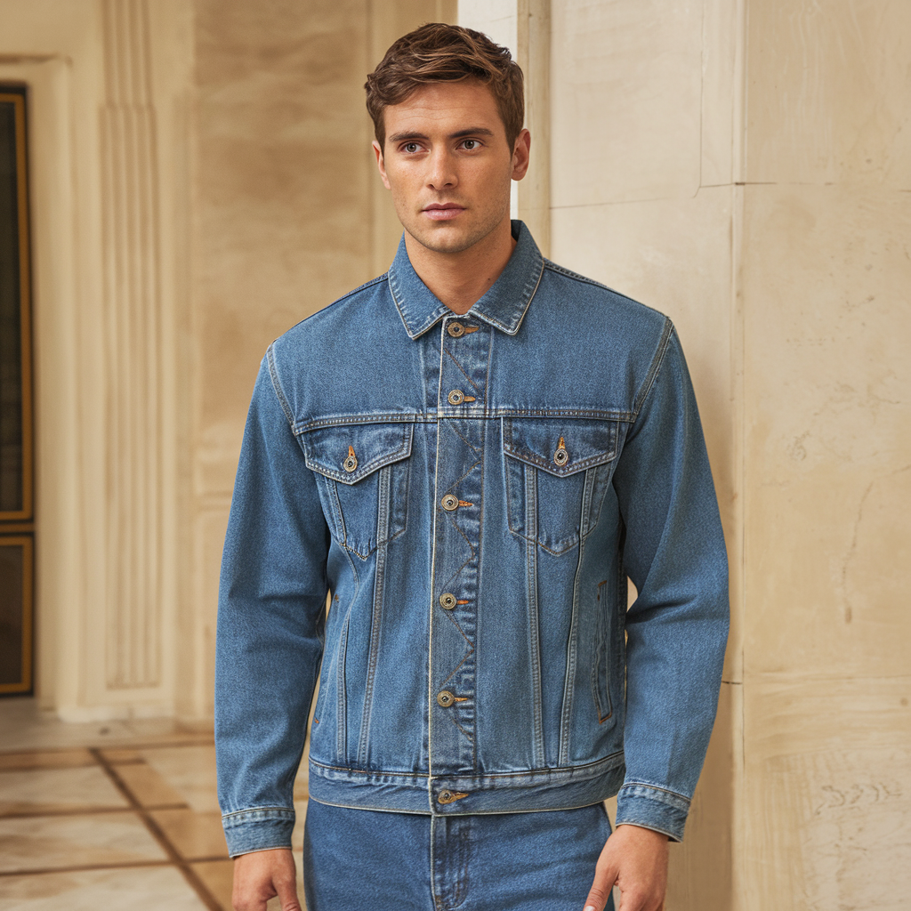Frederik | Jeansjacke - Retro-Eleganz für Männer