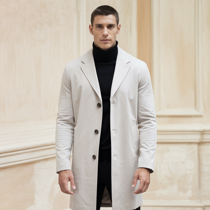 Lange Baumwolljacke - Elegant und geeignet für Business Casual Herren