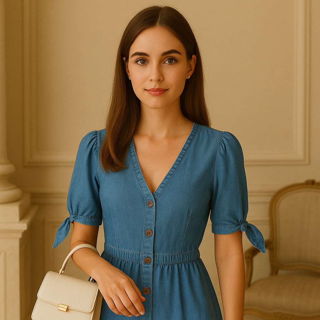 Demmy | Skinnerndes Kleid aus Denim