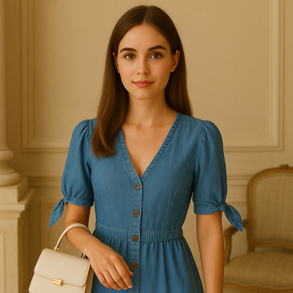 Demmy | Skinnerndes Kleid aus Denim