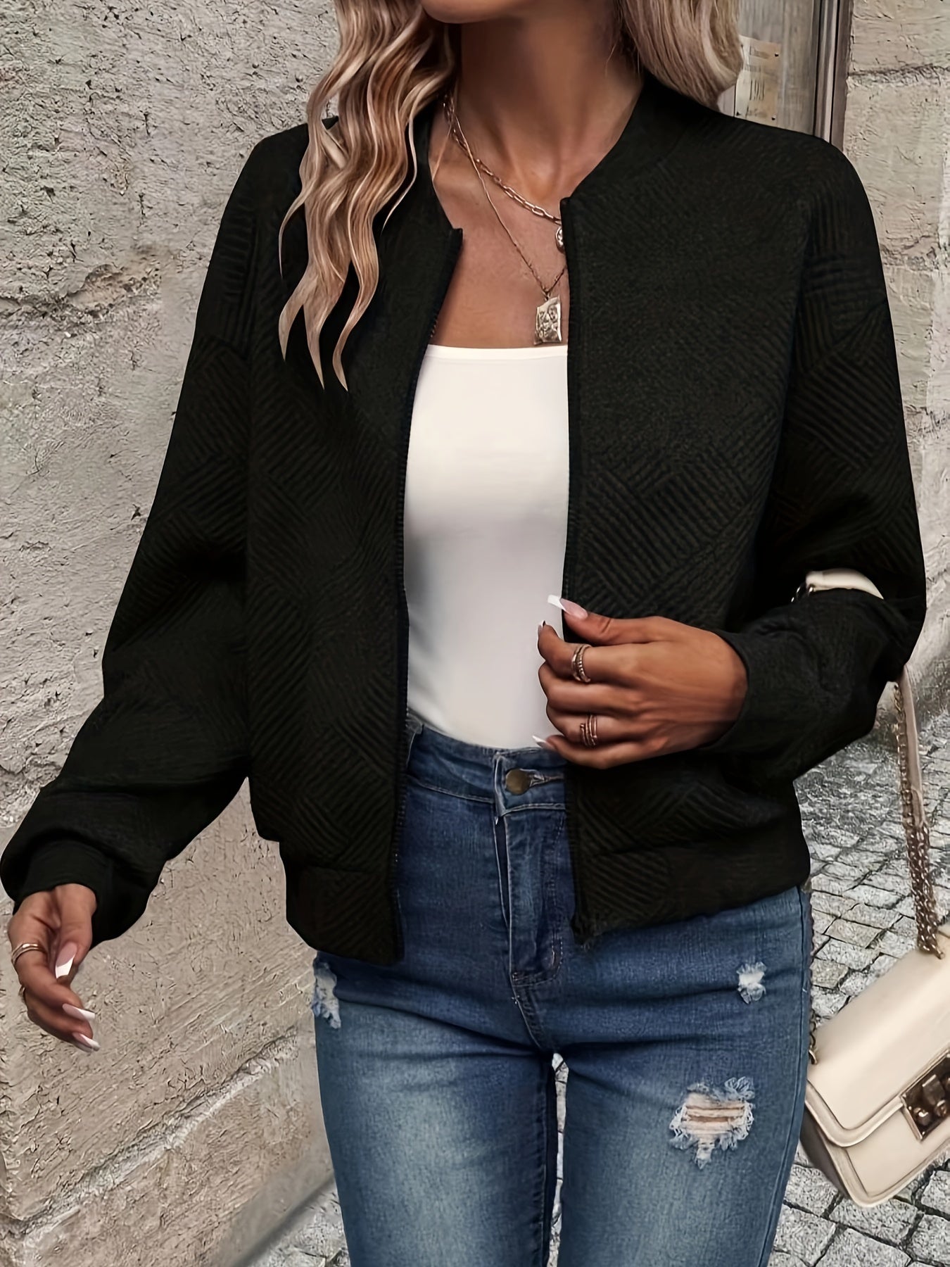 Stilvolle Damen Zip-Up-Jacke – Rivka