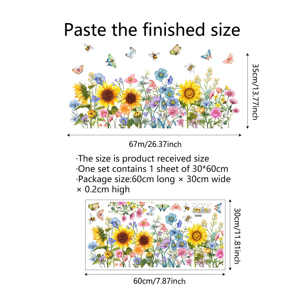BloomLite™ - Floraler Nachbarschaftsfensteraufkleber mit bunten Blumen