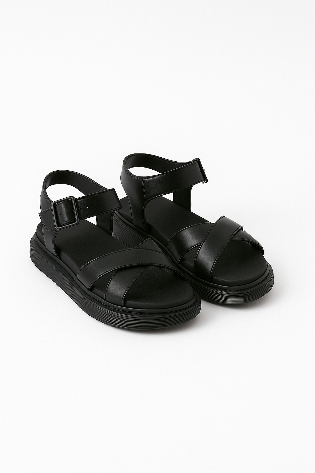 Artemis Plateau-Sandalen mit Schnalle