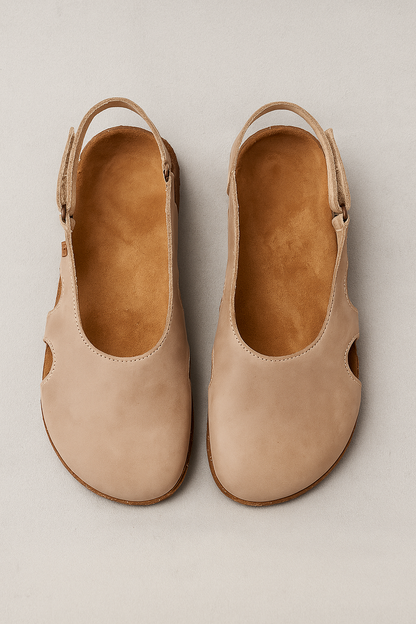 Ophelia | Keilsandalen aus Kunstleder mit Korkabsatz