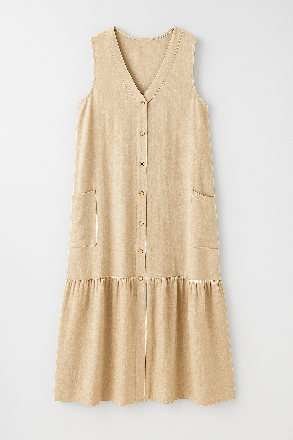 Royce | Fließendes ärmelloses Strandkleid