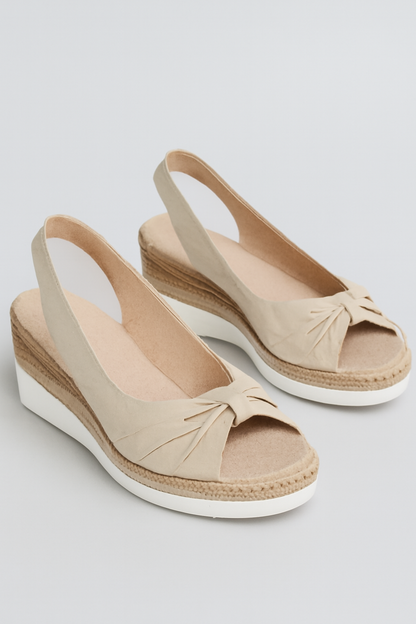 Adele | Keilsandalen mit Schleife für Damen – Bequem & Sommerlich