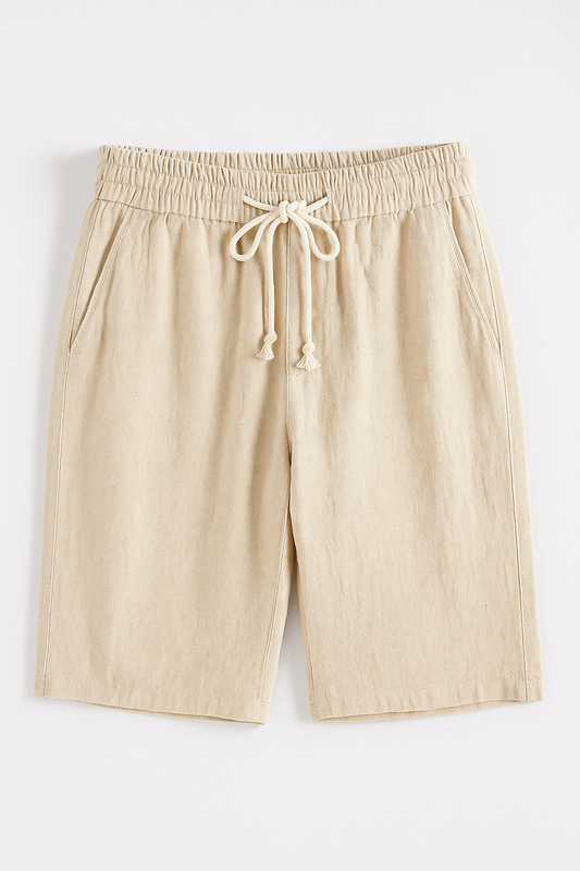 Aiden | Leichte Sommer-Shorts aus Leinen mit Kordelzug