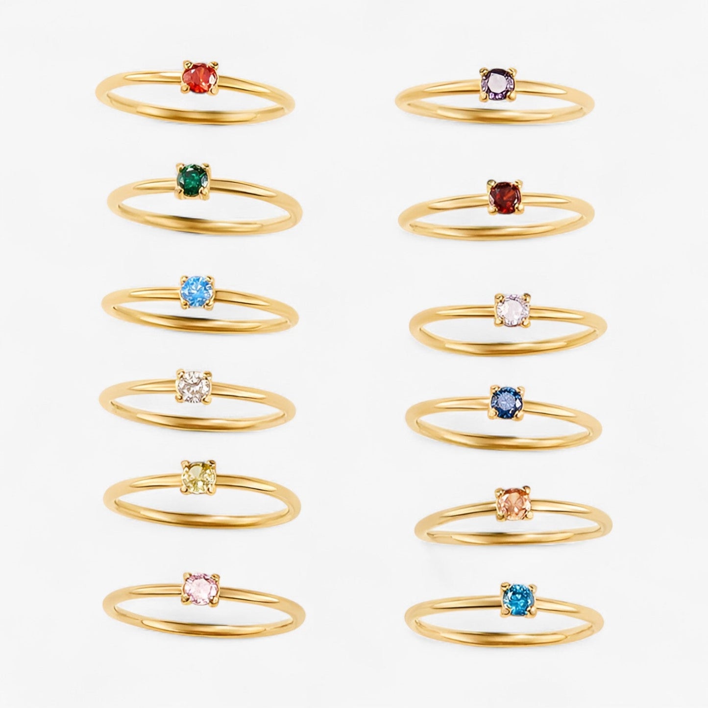 Geburtsstein 18K Ring