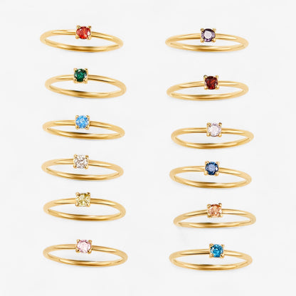 Geburtsstein 18K Ring