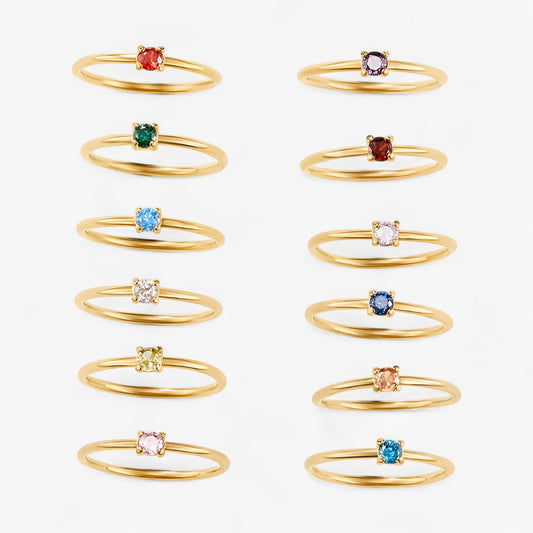 Geburtsstein 18K Ring