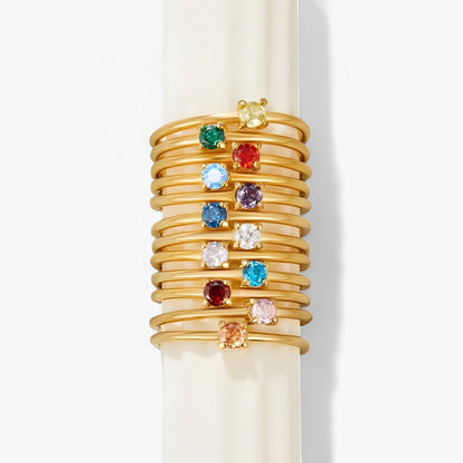 Geburtsstein 18K Ring