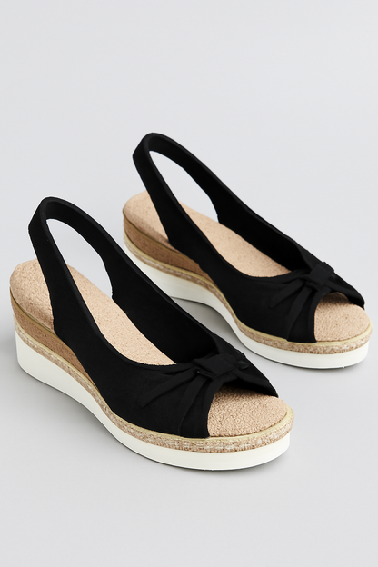 Adele | Keilsandalen mit Schleife für Damen – Bequem & Sommerlich