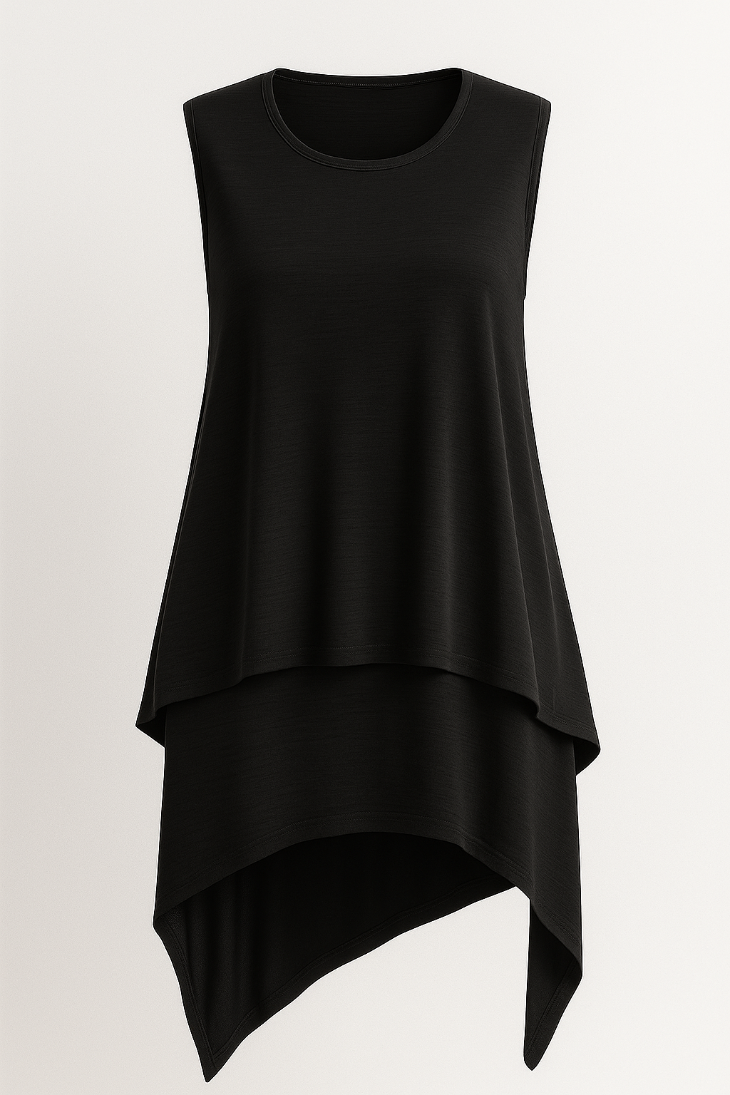 Aria | Fließendes asymmetrisches ärmelloses Top