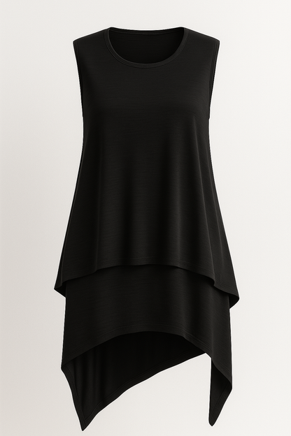 Aria | Fließendes asymmetrisches ärmelloses Top