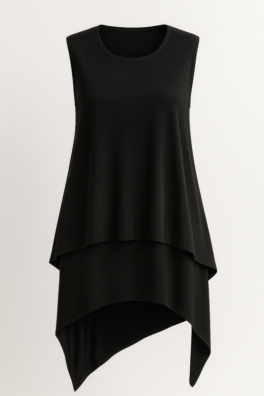 Aria | Fließendes asymmetrisches ärmelloses Top