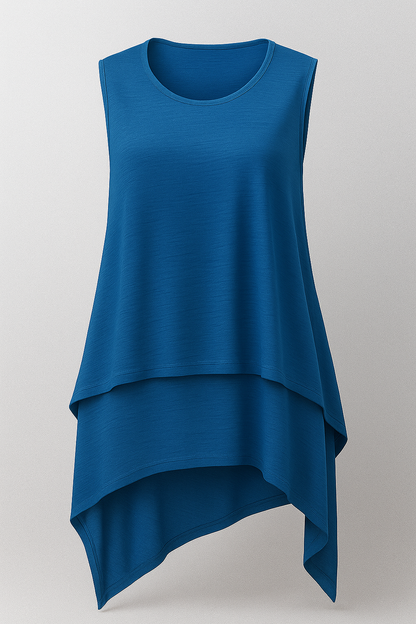 Aria | Fließendes asymmetrisches ärmelloses Top