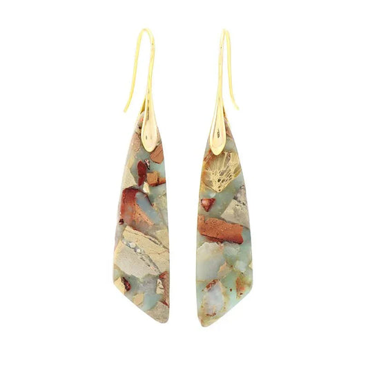 Bohemian Edelsteine Geometrische Ohrringe