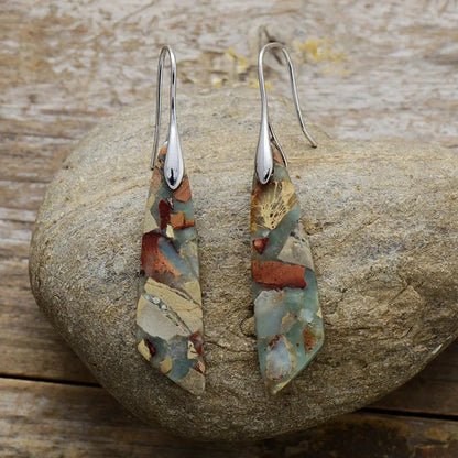 Bohemian Edelsteine Geometrische Ohrringe