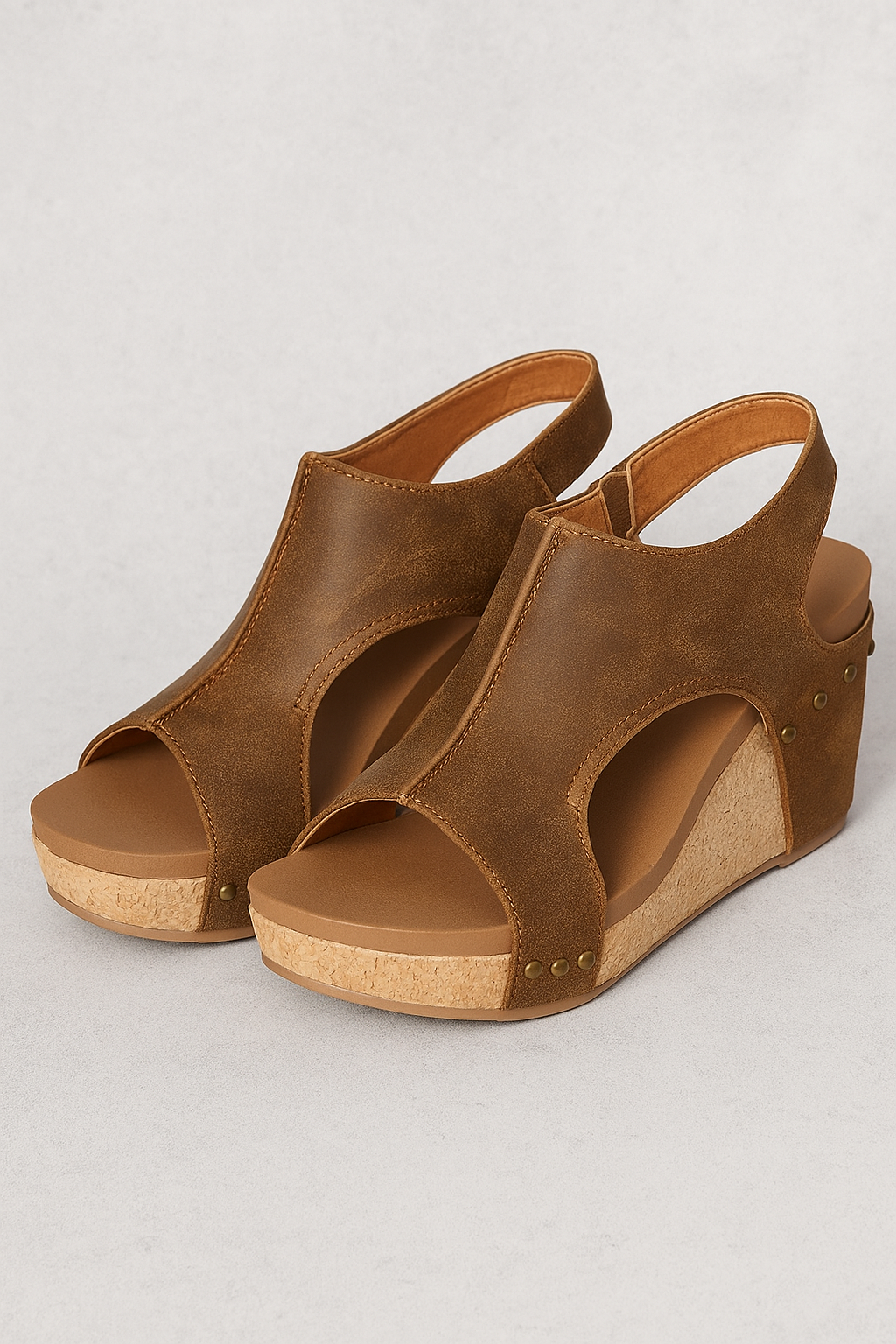 Sienna | Damen Keilsandalette aus Wildleder mit Korksohle