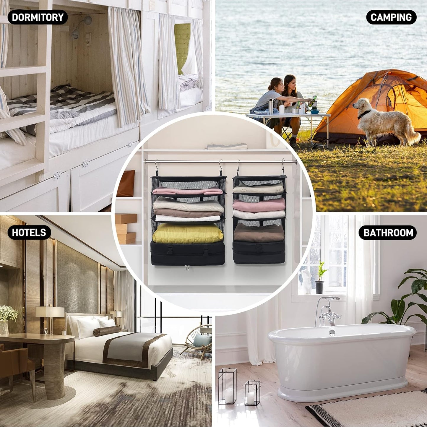 PackEase Pro™ - Dreifache Hängetaschen zum Organisieren