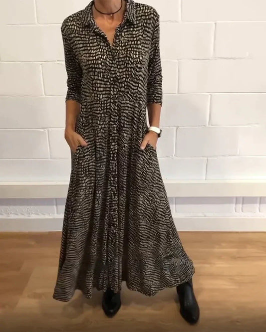 Langes Lockeres Herbstkleid – Maris