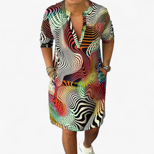 Katherine | Dehnbares Kleid mit V-Ausschnitt für Frauen