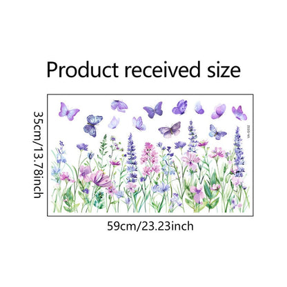BloomLite™ - Floraler Nachbarschaftsfensteraufkleber mit bunten Blumen