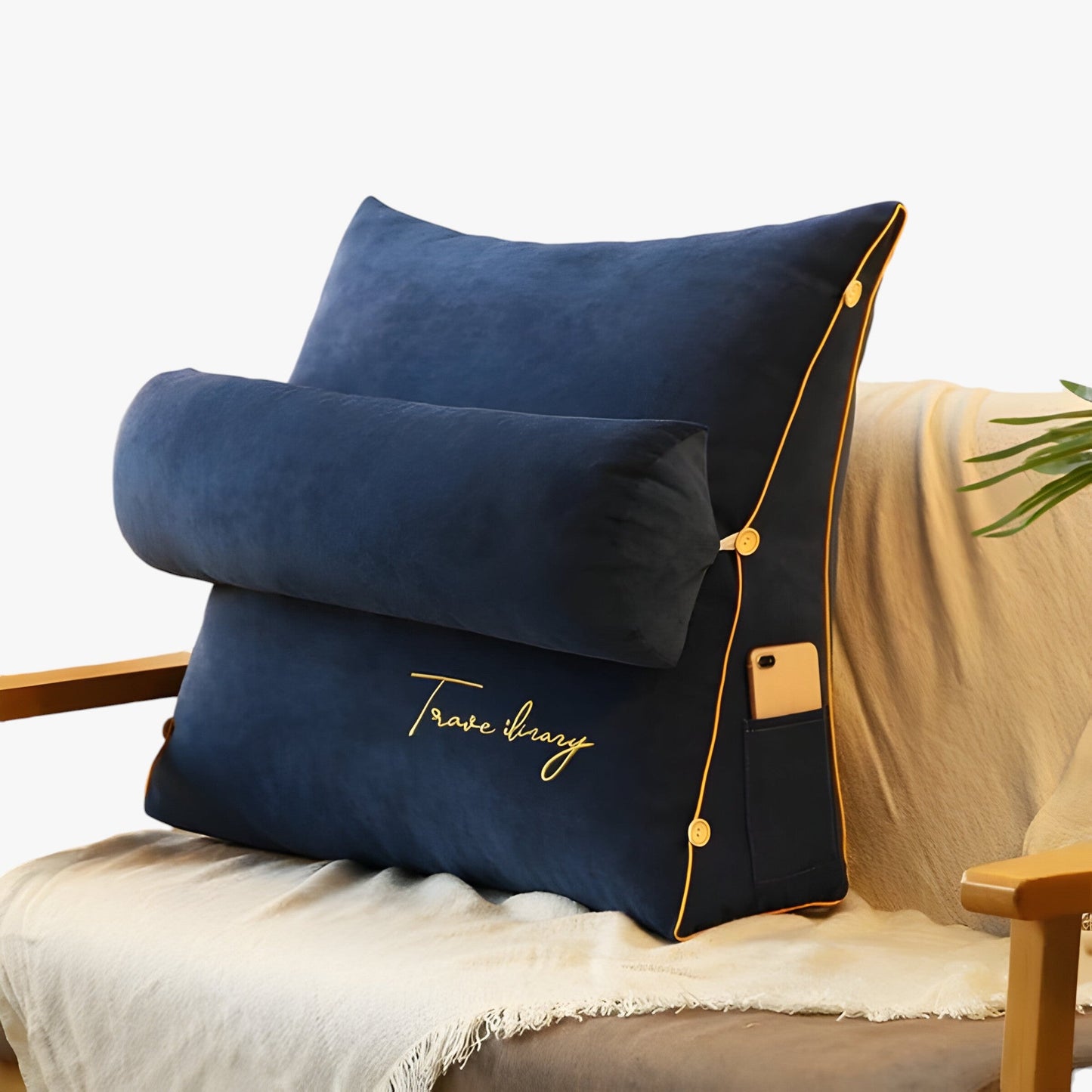 Kopfkissen - Dreieckiges Rückenlehnenkissen