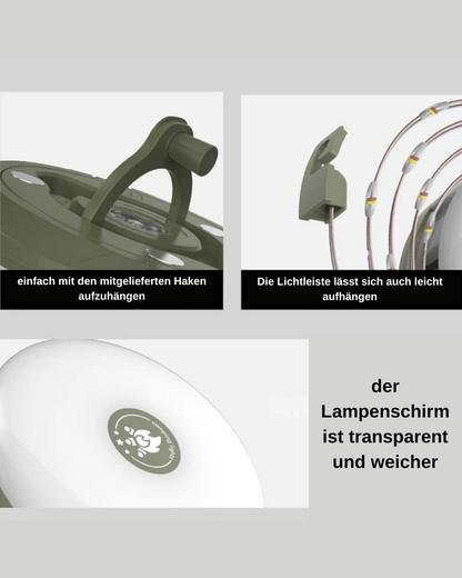 Atmospheric Light Roller™ | Nie wieder ohne Licht: tragbare und wiederaufladbare Außenbeleuchtung