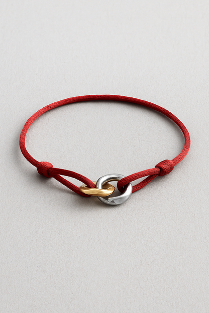 Lowen | Kordelarmband mit Bicolor-Glied