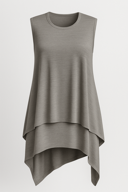 Aria | Fließendes asymmetrisches ärmelloses Top