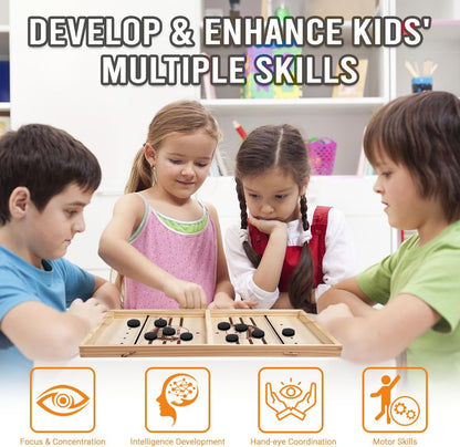 SkillShot™ | Hölzerne Puckschleuder Geschicklichkeitsspiel