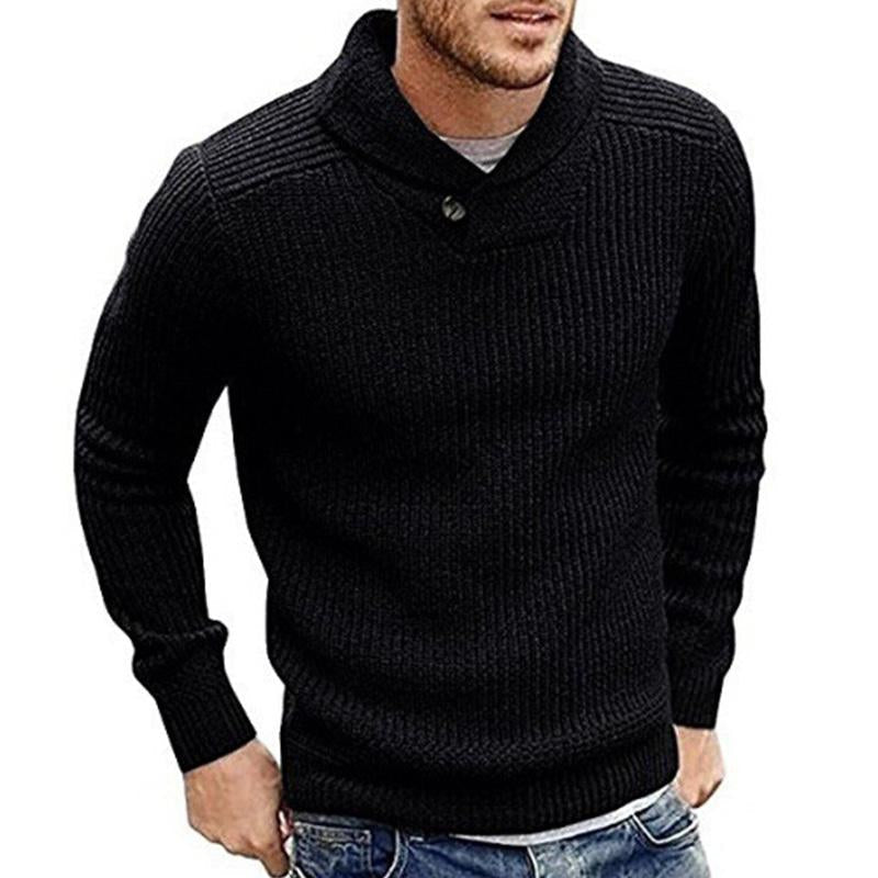 Einfarbiger Herren Strickpullover – Adrian