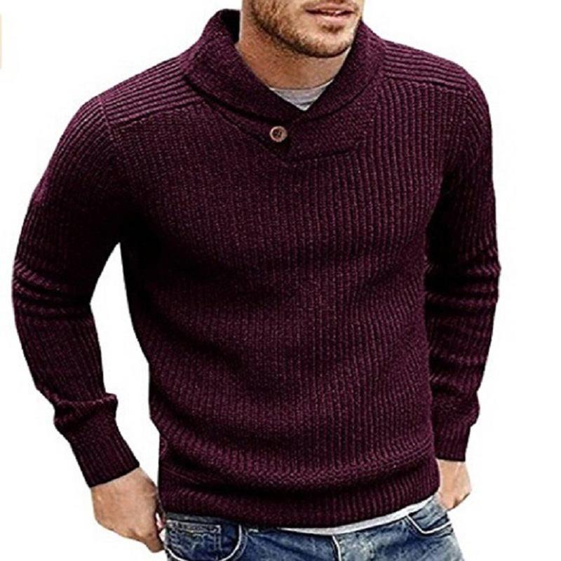 Einfarbiger Herren Strickpullover – Adrian