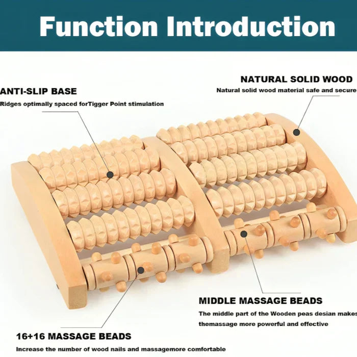 FootEase™ - Holz-Fußroller-Massagegerät | 50 % RABATT