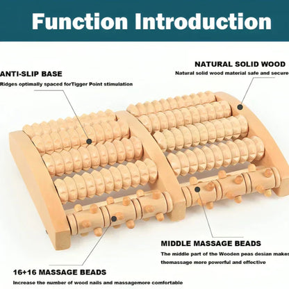 FootEase™ - Holz-Fußroller-Massagegerät | 50 % RABATT