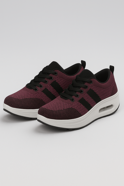 Demi | Damen Sportschuhe mit Keilabsatz und Atmungsaktivem Mesh