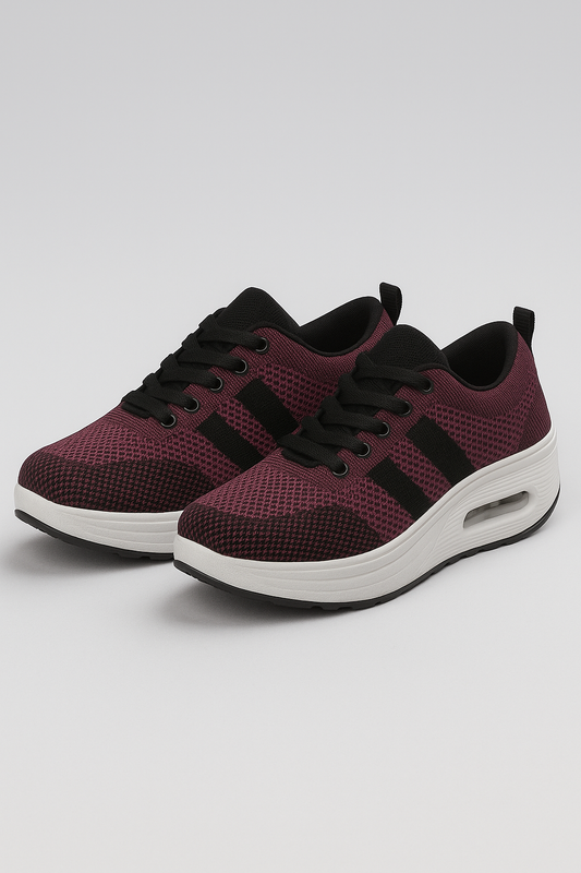 Demi | Damen Sportschuhe mit Keilabsatz und Atmungsaktivem Mesh