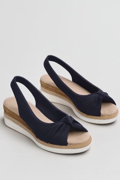 Adele | Keilsandalen mit Schleife für Damen – Bequem & Sommerlich