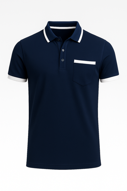 Rue | Elegantes Herren-Polo mit Kontrast-Details