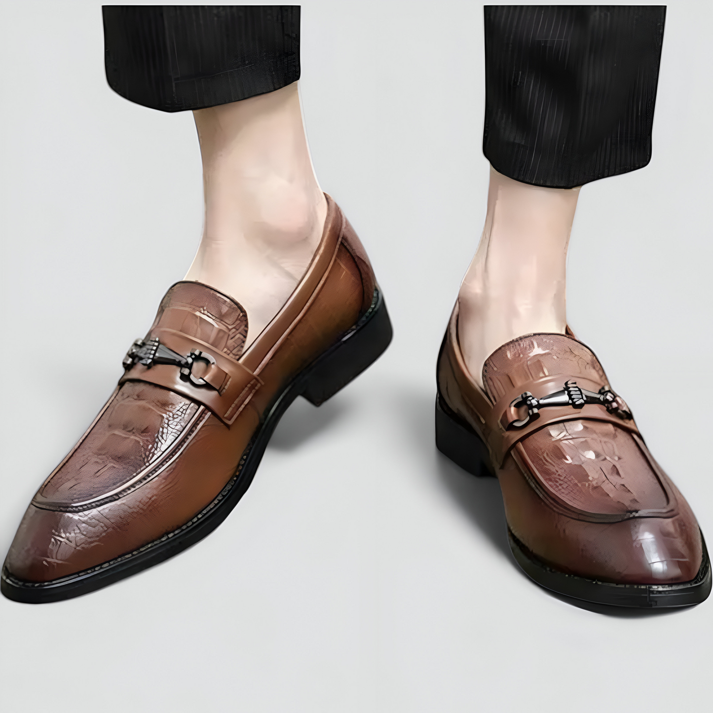 Carter | Elegante Herren-Loafer aus Leder mit Schlangenprägung